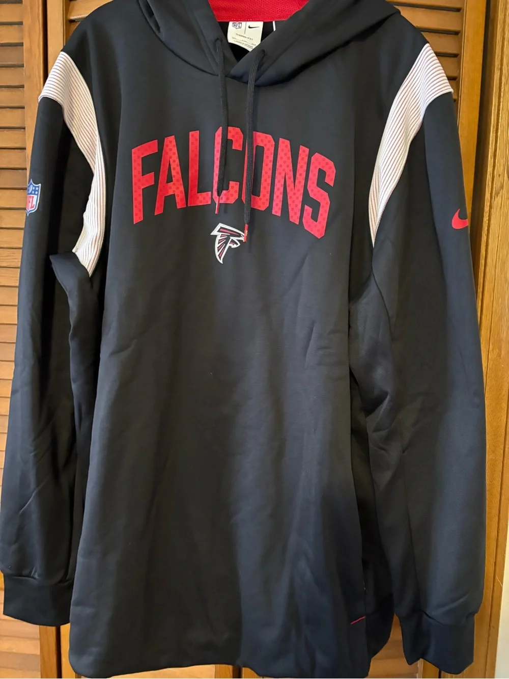 NFL/ Nike Atlanta Falcons On field Black & Red Hooded Sweatshirt